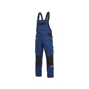 CXS STRETCH pánské Kalhoty pracovní s laclem tmavě modrá/černá 56